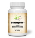 Zen papildinājumi - Superzymes Superzymes Multi-Enzyme Formula satur Pepsin, Bromelain, Papain, Pankreatin, & Betaine HCL 90-Tabs
