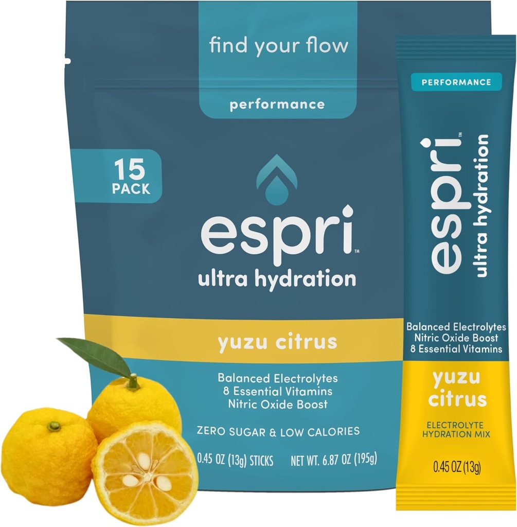 Nulles cukura Elektrolītu Dzēriens Mix, Yuzu Citrus, Hidratācijas paketes, Slāpekļskābes oksīda Boost, Zema Kalorija, Magnija Citrāts Novērš muskuļu krampji un uzlabo atveseļošanos, 15 dienu piegādes