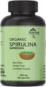 Organic Spirulina Protein Pulveris Kapsulas - Vitamīni un minerālvielas enerģijai - Veģetārs, bez lipekļa 100% Pure Superfood optimālai veselībai (120 kapsulas)