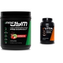 JYM Papildzinātnes PRE JYM 30 Kalpojumi - Zemeņu kivi & tamīns & minerālu atbalsts, vitamīns A, C, B6, B12, E, K, Boron, Biotin, Kālija 60 tabletes