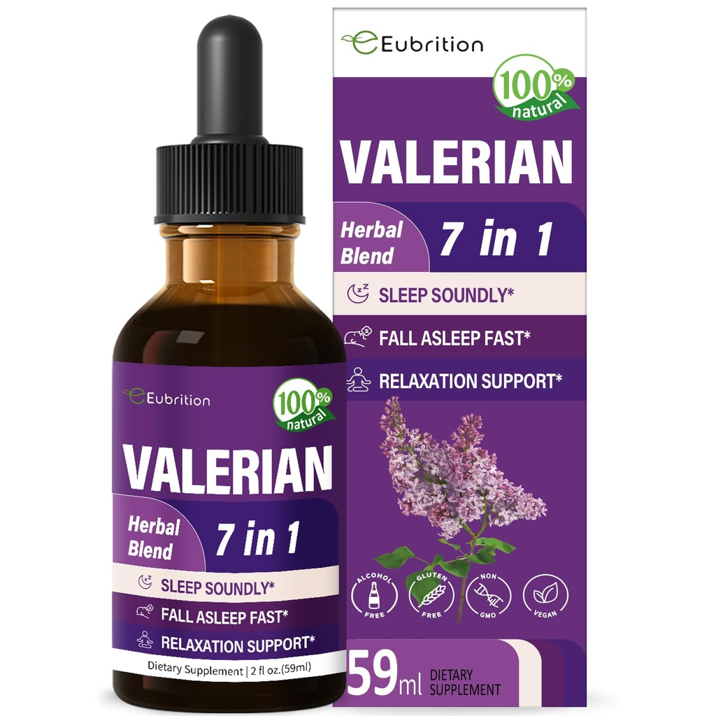 Baldriāna Saknes Miega Atbalsta Drops, Passion Flower, Chamomile, Lavanda, Sorsop Leaves, & Hibiscus Herb ekstrakts Papildinājums Tincture miegam Skaņaini un dziļi. Ideāli ar miega skaņas. 2oz