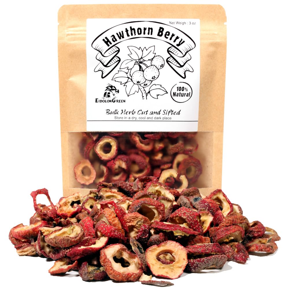 EidolonGreen [Ķīnas ārstniecības augu] Hawthorn Berry (Sanzha / Dried Hawthorne / ) Kaltēts beramkravu augu 3 Oz (88 g)