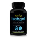 Isabgol Psyllium Husk 500mg Papildinājums, Izcils avots Soluble Fiber, 90 Veg kapsulas
