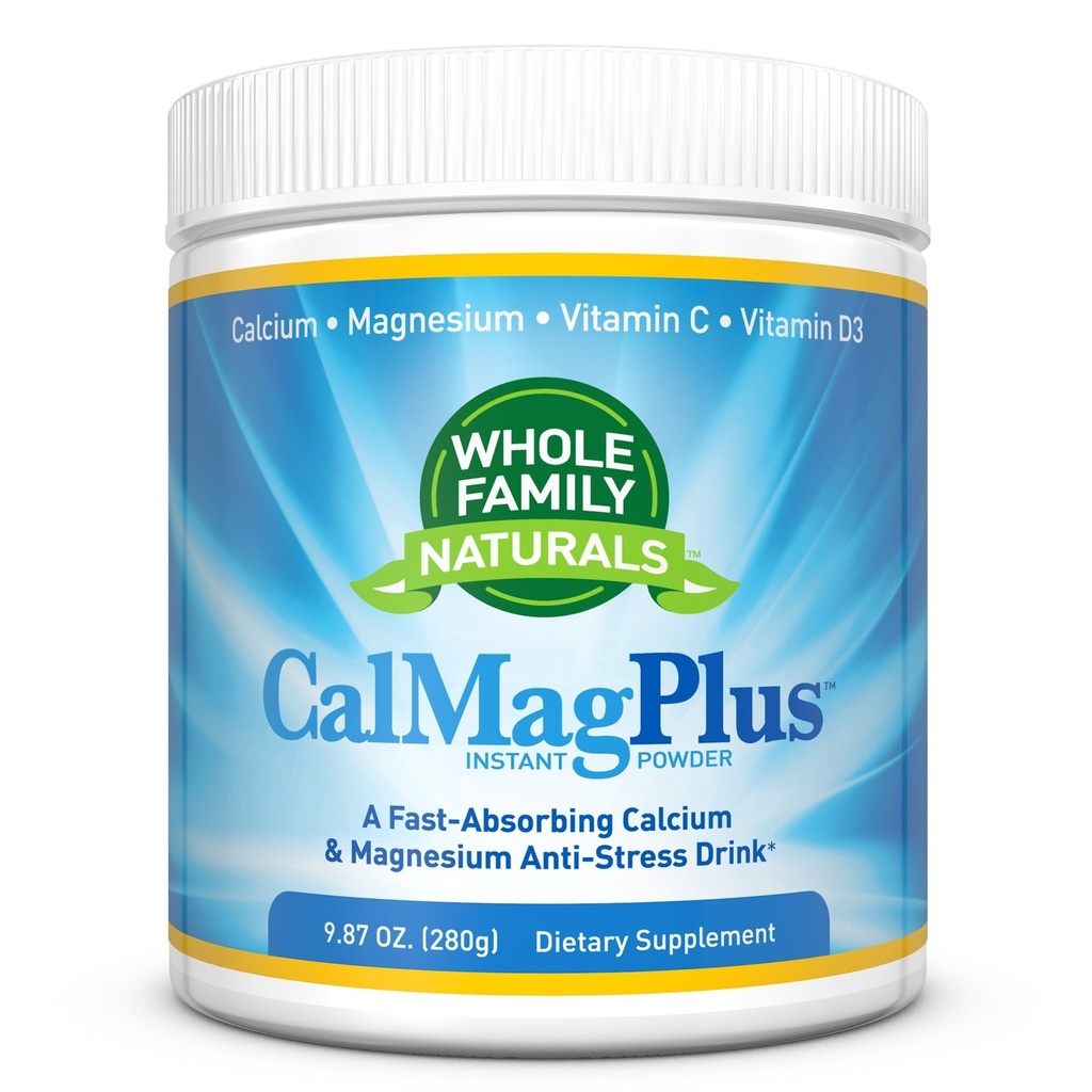 Kalcija magnija pulvera papildinājums - CalMag Plus ar vitamīnu C & D3 - Bez glutēna, ne ĢMO - Dabīgs kalm Cal Mag dzēriens - Cal-Mag muskuļiem - Nomierinošs miegs Magnija dzēriens Pulveris - Kalcija papildinājums