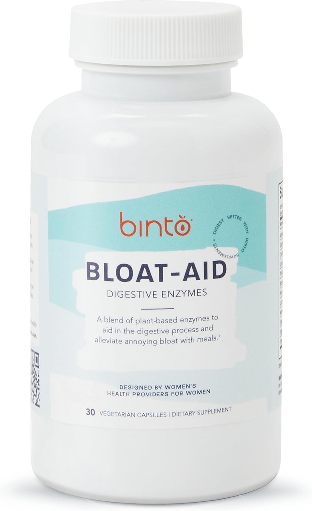 Binto Bloat-aid - Gremošanas enzīmi - uz augu bāzes Gremošanas enzīmu piedevas, lai atbalstītu veselību Gremošanas un samazināt uz Bloat - Konservanti - bez lipekļa, bez GMO