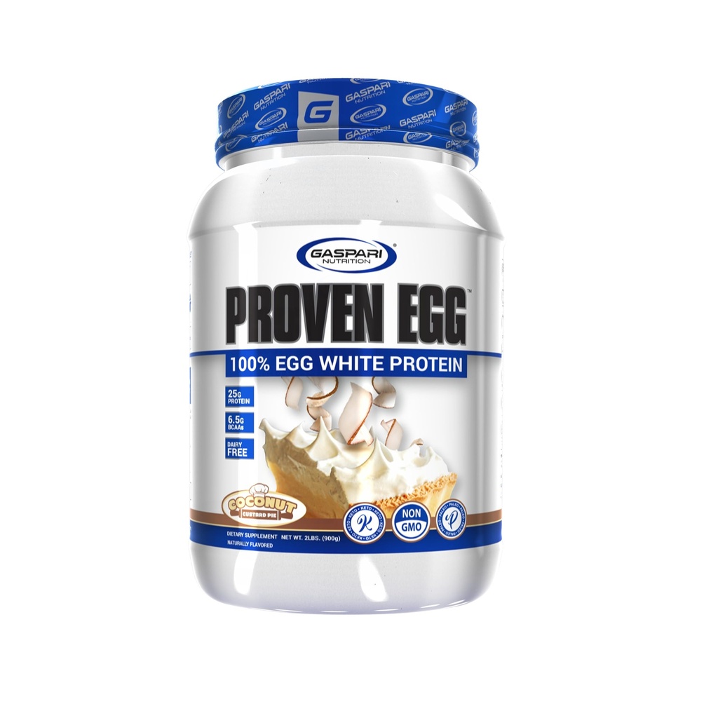 Gaspari Nutrition Proven Olas, 100% Olu baltās olbaltumvielas, 25g Olbaltumvielas, Keto Friendly, bez sojas un laktozes (2 mārciņas, kokosriekstu kuskards)