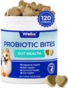 Wellix Probiotikas suņiem - Dog Probiotic Chews suņiem Gremošanas Veselība, Novērš Caureju, Alerģijas - Anti Caureja, Upset Kuņģis & Gāzes Relief