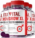 NutraRize (Pack of 5 Vital Grow XL, Official Vital Grow XL Testo Gummies for Men, Boost Stamina un Confidence Gummy for Mens, Vital GrowXL Vīriešu atbalsts Gomitas (300 Gumies)