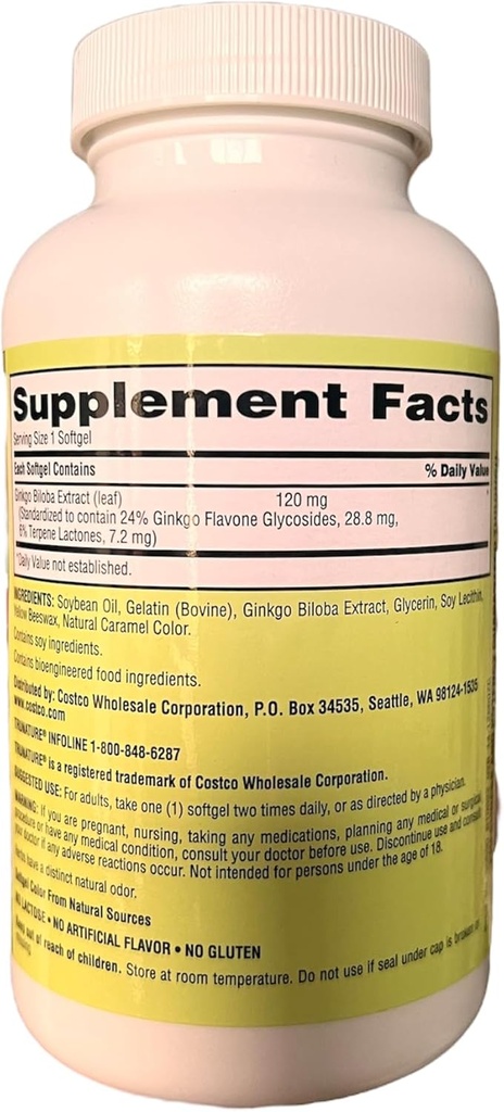 Gingko Biloba TRU daba 120mg 340 softgel 1 iepakojums