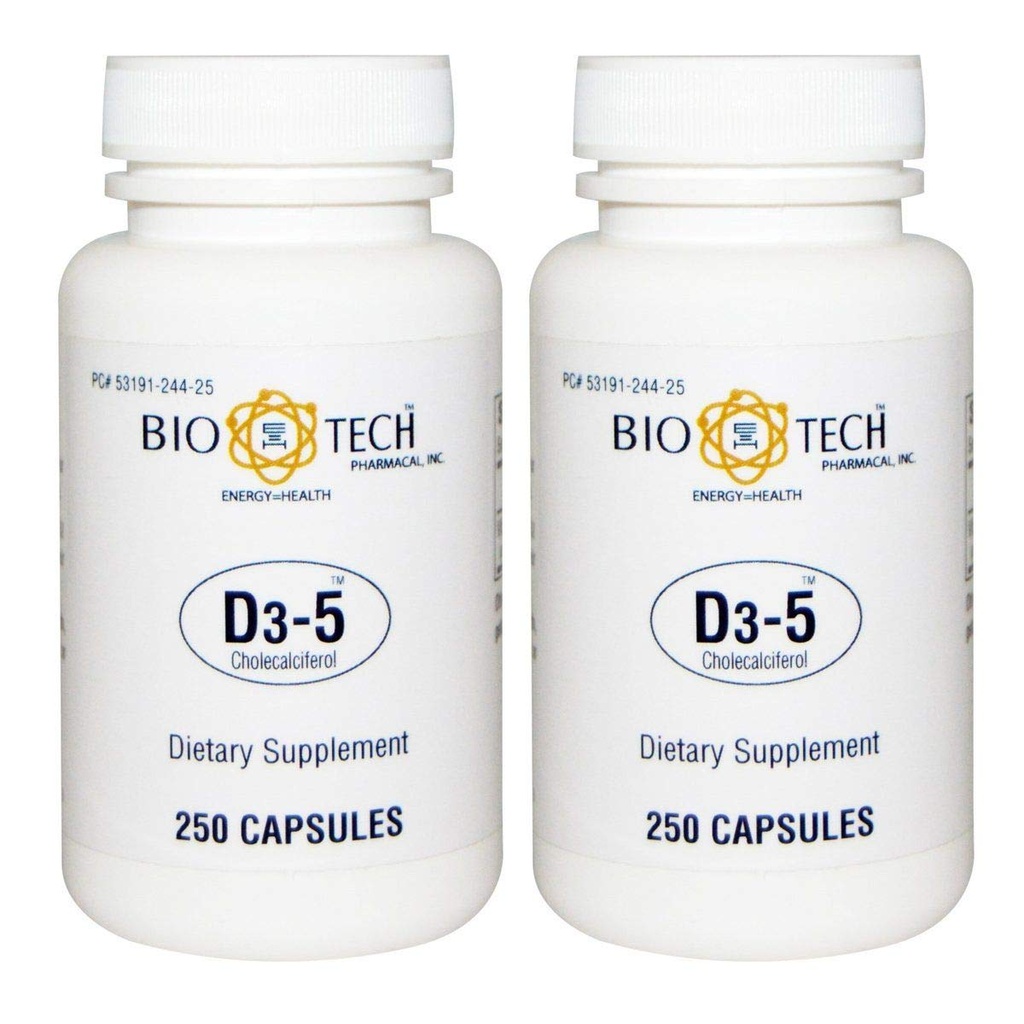 BioTech Pharmacal - D3-5 (5 000 SV) (500 tabletes)