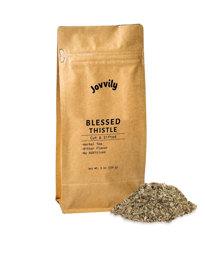 Jovvily Svētīgs Thistle Herb, 8 oz, Herbal Tēja, Cut & Sifted
