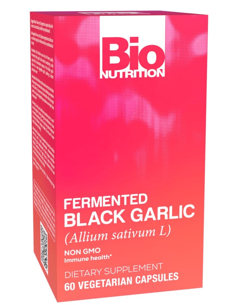 Bio Nutrition Fermentētas melnās ķiplokas - 60 Veģetārās kapsulas Iepakojumā pa 1