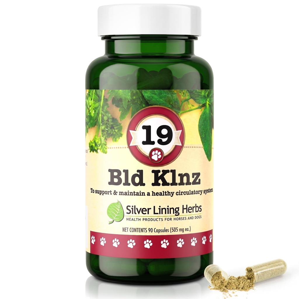 19 BLD Klnz - Herbal Support for Normal Canine Blood Values - Helps Maintain Dog's Normal Blood Cell and Circulatory System Health - Natural Canine Health Support - 90 Capsules