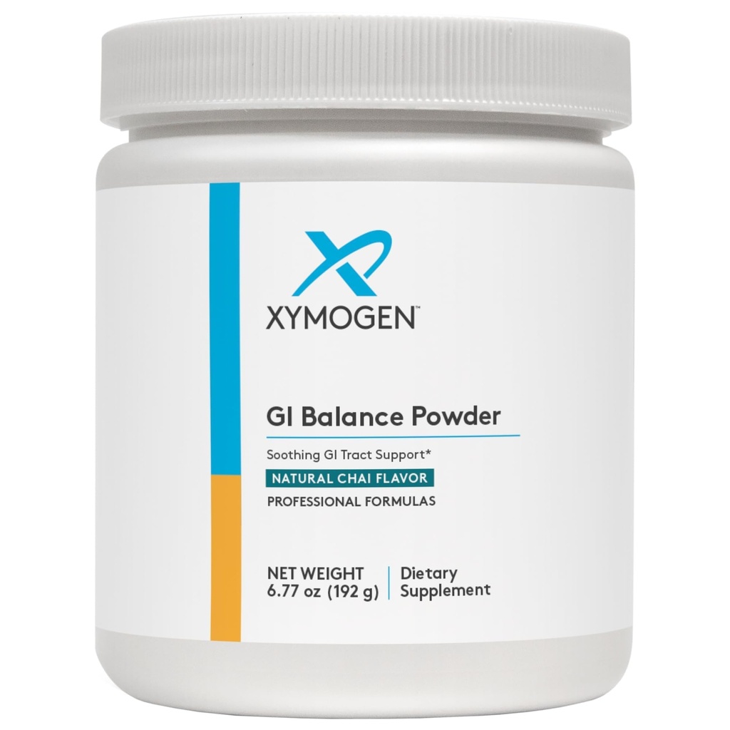 XYMOGEN GI Balance Powder - nomierinošs GI Tract Support with Marshmallow Sakne, lakrica, Quercetin, Cink L-Carnosine, Aloe, Gastric Mucin - Atbalsta Gut Health + Healthy Bougel Funkcija - Chai (6,77 oz)