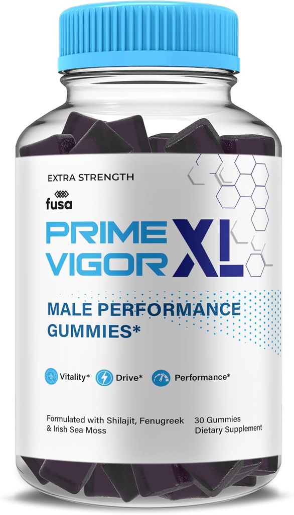 Prime Vigor XL Gummies PrimeVigor XL Me Gummy Papildinājums, Prime Vigor Maksimālais spēks Advanced Shilajit Irish Sea Moss Fenugreek Gummies for Men Overall Energy & Vitality Support (1 mēneša piedāvājums)