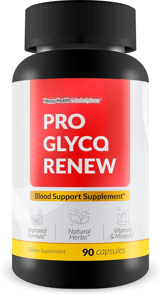 Pro Glyca Atjaunot - Mūsu labākais asins atbalsta papildinājums - Labākais Turmeric Ginger Berberine Glikozes Atbalsts Papildinājums - Cukura veselība Asins veselība - Dabas asinis Boost Asins līdzsvara tabletes - Asins papildinājums