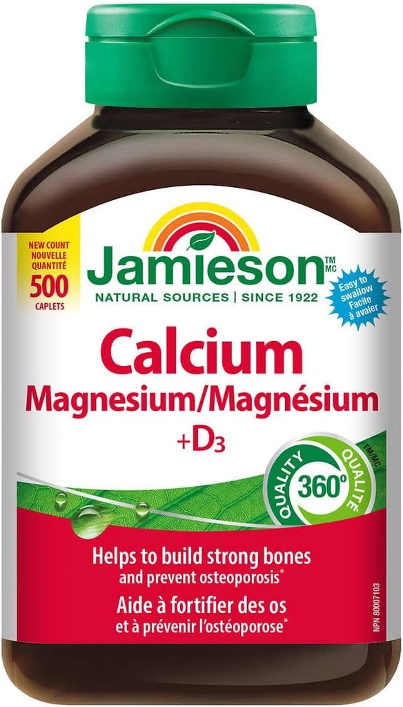 Jamiezona kalcija magnijs ar vitamīnu D3, 365 Caplets