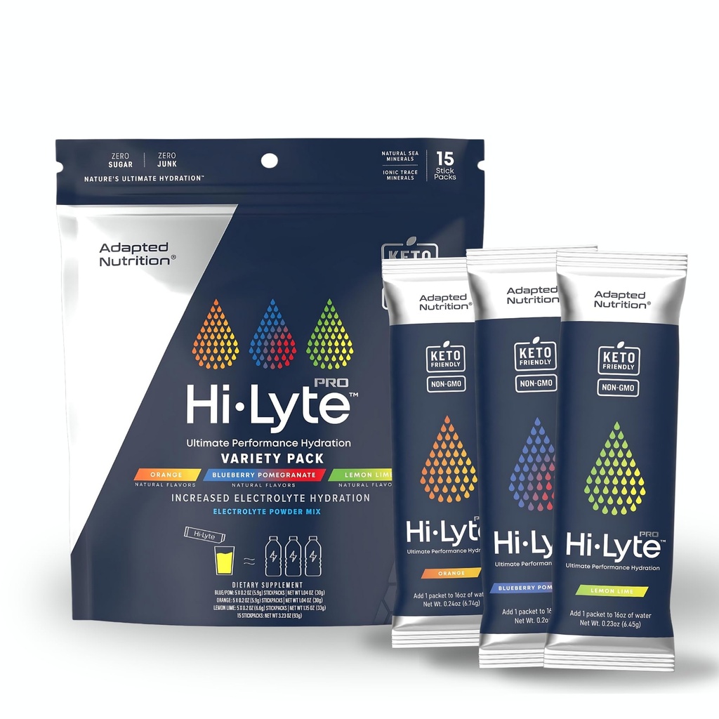 Adaptētais uzturs Hi-Lyte pro Hydration Packets - 15 Individuālās dzērienu paciņas  