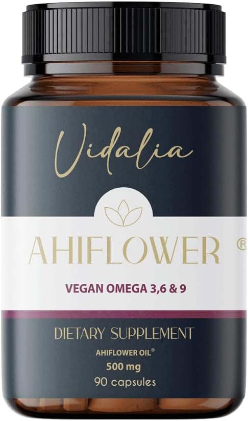 Ziedu eļļa Vegan Omega 3, 6 & 9. 90 kapsulas. 45 Kalpošana. Excelent Sustainable Source. Vegan 100%. NO Zivis