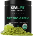 SEALFIT Electro Greens - USDA Organic Greens Superfood + Elektrolītu pulveris. 25+ Superfoods enerģijai un hidrācijai. Super zaļā sula un elektrolītu pulveris Iedvesmojoties no bijušās Jūras kara flotes zīmogs Mark Dievišķais
