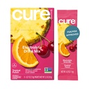 Cure Hydration - augu bāzes elektrolītu dzēriens Mix - Nav pievienots Cukurs - Dehidratācija Relief pulveris Ražots ar kokosriekstu ūdeni -- Non-GMO -Vegan - Box of 8 Packets - Tropiskais Punch