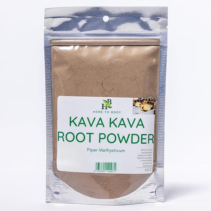 Ārstniecības augi ķermenim Kava Kava Saknes Pulveris - Vanuatu Kava Pulveris - 4oz..