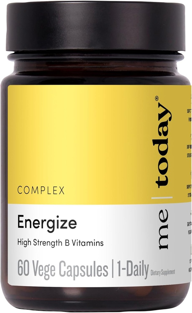 man šodien Energijas papildinājums Super B B vitamīnu komplekss vīriešiem un sievietēm - B6, B12 ar C vitamīnu, cinku, Ashwagandha un Sibīrijas žeņšeņs - enerģija un imūnās sistēmas atbalsts - Vegan, 60 Kalpo