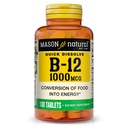B12 vitamīns, 1000 μg Ātri izšķīdiniet tabletes, ātras absorbcijas B komplekss, lai atbalstītu normālu enerģiju un nervu funkcijas, 100 tabletes