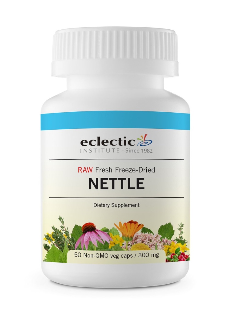 Eclectic Herb Raw Freeze-Dried Non-GMO Nattle Leaf י Veselīgs Sinuss Support, Histamīna Response & Respiratorās labsajūtas 