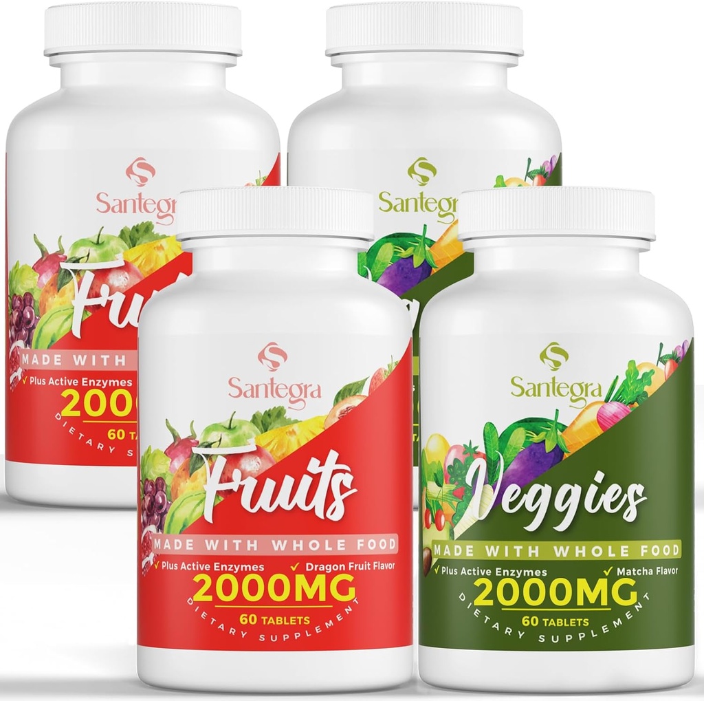 2000 MG augļu un dārzeņu piedevas, dabiskā bilance virs 35+ augļi un dārzeņi, 100% visa pārtika Superfoods Augļi un dārzeņi, enerģijas bilance, bezcukura, vegāna, 240 tabletes