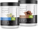 Solent Complete Protein Pulveris, 30g Olbaltumvielas krata muskuļu augšanu un atjaunošanos, Nulle Cukurs, bez lipekļa, Vegan - Vanilla un šokolāde (Divi 1,25LBs kauli)