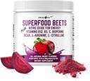 Superfood Bišu pulveris, 10.59oz 40 Kalpojumi - Bišu pulveris Organisks Bišu saknes Blend ar zaļo tēju un ogulāju, ne-GMO, augu izcelsmes dzērienu maisījums
