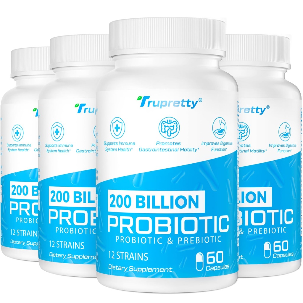 200 miljardi Cfus 12 celmi probiotikas, ar 3 Organic Prebiotics, probiotikas sievietēm vīriešiem, ikdienas papildinājums imūna, Gut, gremošanas veselība, Shelf Stabils, Ne ĢMO, 240 Caps (240 dienu piegādes)