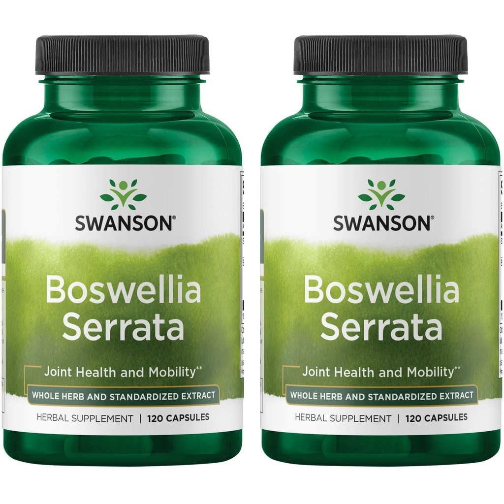 Swanson Boswellia Serrata - Vesels ārstniecības augs un standartizēts ekstrakts 120 vāciņi (2 iepakojumi)