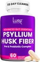 Essentials Psyllium Husk Kapsulas resnās zarnas tīrīšanai - prebiotikas un probiotikas Fiber