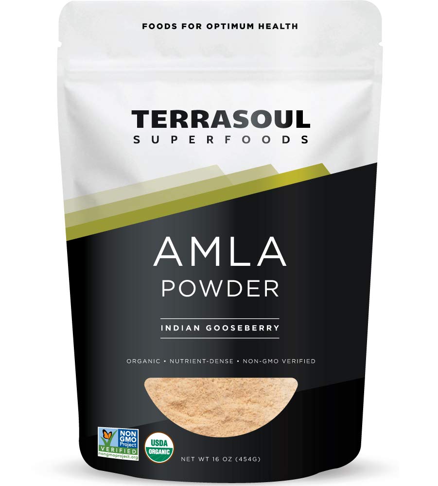 Terrasoul Superfoods Organic Amla Berry Powder (Amalaki), 16 Oz - bagāts ar antioksidantu C vitamīns     ) Atbalsta imunitāti