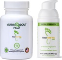 NutriGout Plus urīnskābes papildinājums un papildus stipruma locītavu diskomforta atvieglojums Topisks krēms