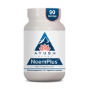 Ayush Herbs Neem Plus - Gremošanas veselība sievietēm un vīriešiem, Gut atbalsta papildinājums kuņģim un ādas veselību, Imūnsupport - 90 Veģetāras kapsulas (1 Skaits)