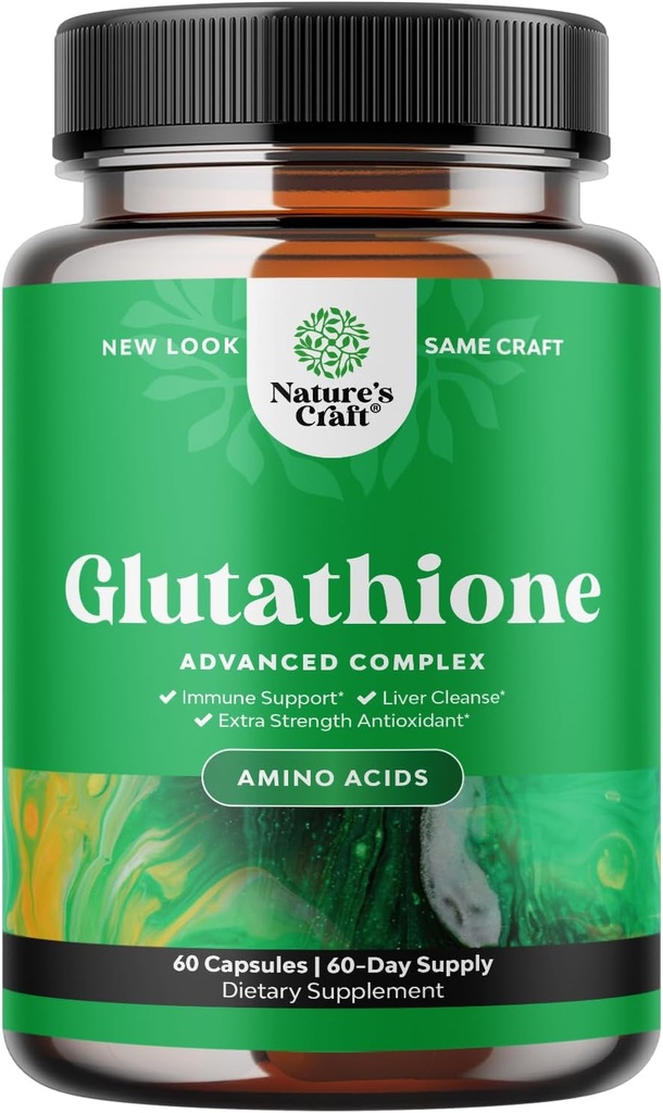 Ādas spodrināšana Glutatione Papildinājums ar pienu Thattle 1000mg - Glutatione Ādas balināšanas kapsulas ar alfa Lipoic Acid aknu aprūpei, enerģijas atbalsts un imūnā palīdzība - vīriešiem un sievietēm - 60 Count