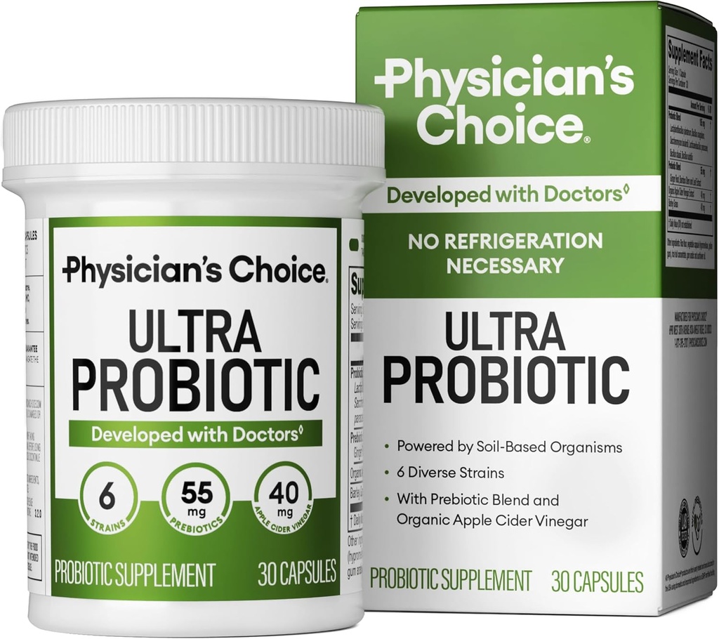 Ultra Probiotikas - 60B SBO Probiotikas - 6 celmi - Augsnes bāzes - Advanced Probiotikas Lietotāji - Probiotikas sievietēm un vīriešiem - Gremošanas veselība - Atbalsts dažreiz aizcietējums, gāzes un uzpūšanās