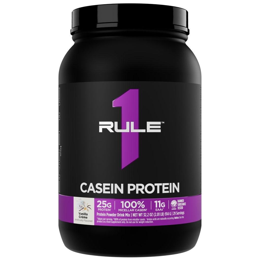 1. pants Kazeīna proteīns - 25g Olbaltumvielas un 11g EAAs Per apkalpo no lēnās iznomāšanas Micellar Casein atjaunošanai uz nakti un ilgstošai piegādei starp ēdienreizēm (2 mārciņas*, Vanilla Crème)