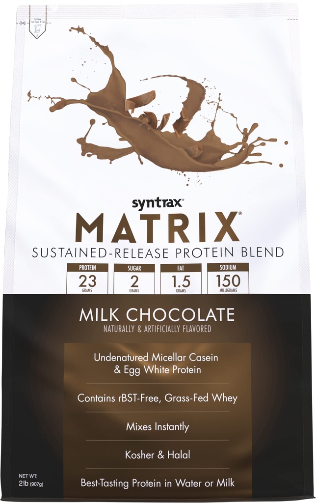 Syntrax Nutrition Matrix - Noturīga atsvaidzināšana Protein Blend, Piena Šokolādes 2 mārciņas.