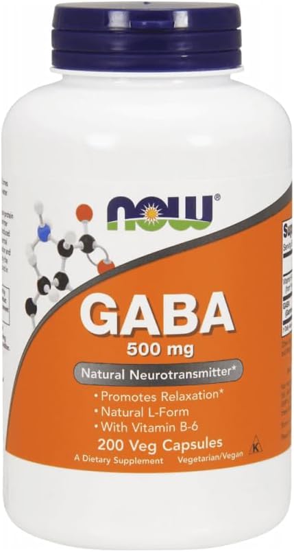 NOVĒLĀ pārtika - GABA ar vitamīnu B6 500 mg. - 200 Veģetārās kapsulas