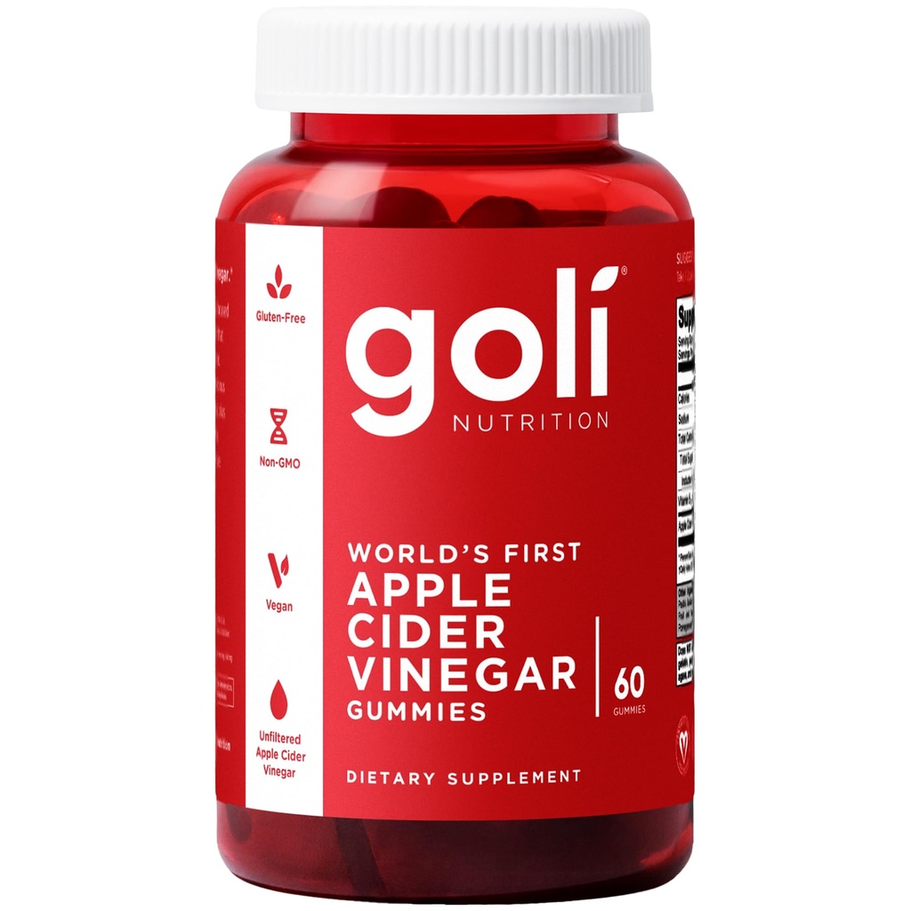 Goli Ābolu sidrs Etiķis Vitamīni - 60 grādos - B12 vitamīns, bez želatīna, bez lipekļa, vegāns un ne-GMO