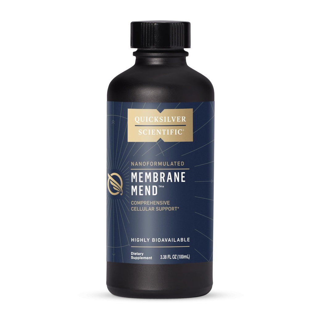 Quicksilver Scientific Membrane Mend - smadzeņu, šūnu un veselīgu novecošanās atbalsts ar fosfatidilholīnu (PC), E vitamīns Tokotrienoli, Ahiflower Oil & Astaksantin papildinājumi (3.38oz / 100ml)