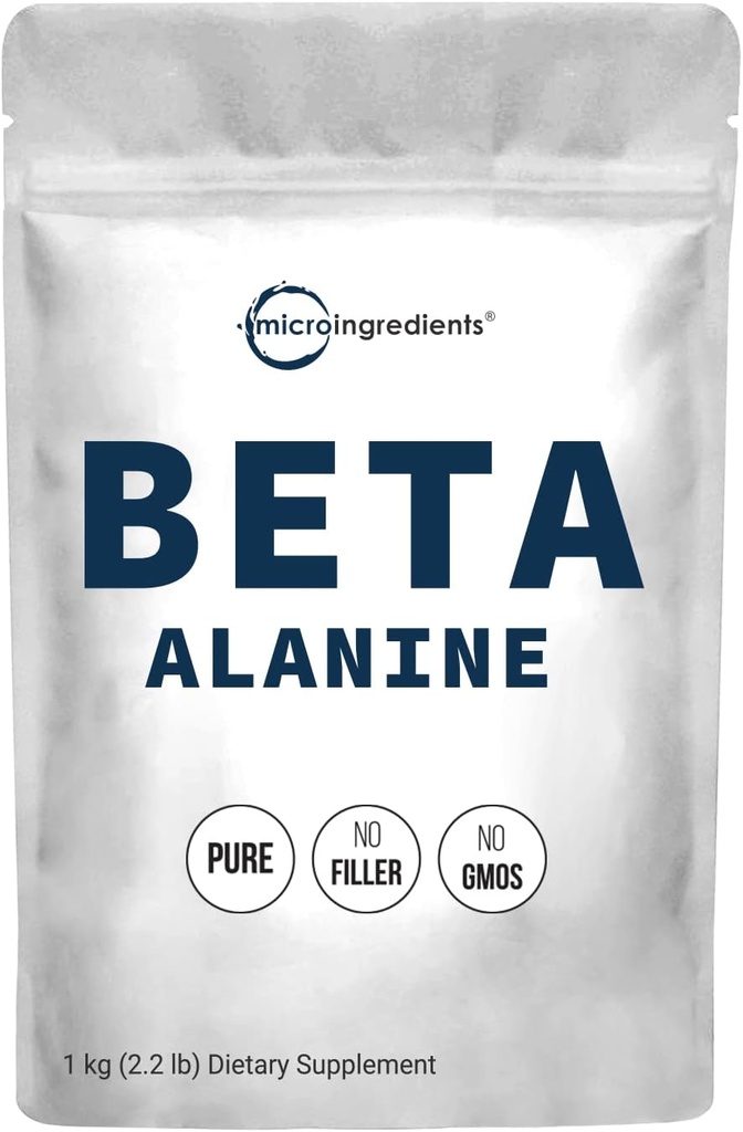 Beta alanīna pulveris, Pure Beta Alanine Papildinājums, 2.2 Dzērieni (500 dienu piegādes), Bez filtrācijas, Amino Energy Pre Workout, Neuzliesmojošs, Ne-GMO un Vegan Friendly
