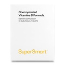 Supersmart - Coenzymated B Formula - satur visus B grupas vitamīnus - piecas reizes vairāk aktīvu    ) Non-GMO & Gluten Free - 30 tabletes