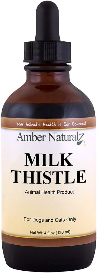AMBER NATURALZ piena dadzis Herbal Papildinājums suņiem un kaķiem ; atbalsta normālu aknu funkciju un detoksikāciju ; dabas atbalsts aknu atbalsta un ādas veselību
