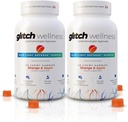 Glitch Gummies for Sausās acis Blue Light Defense – Vegāns, Bezcukura Zeaxanthin un Lutein Gummies for Eyes Papildinājums pieaugušajiem un senioriem (60 Grāfs - 2 pudeles)