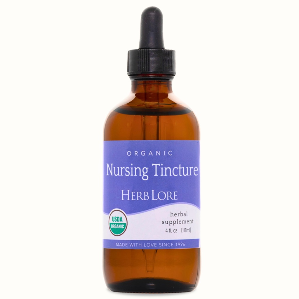 Herb Lore Organic Nursing Tincture - Šķidrā Zīdīšana Atbalsts pilieni palielināt krūts piena piegādi ar Moringa un Fenhel - Grieķu bezmaksas zīdīšanas papildinājums (4 fl oz)